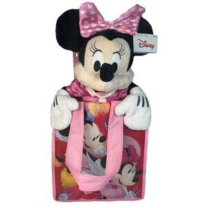 Disney Minnie Mouse In A Mickey Bag Plush Valentines Christmas 2 Piece Gift Set